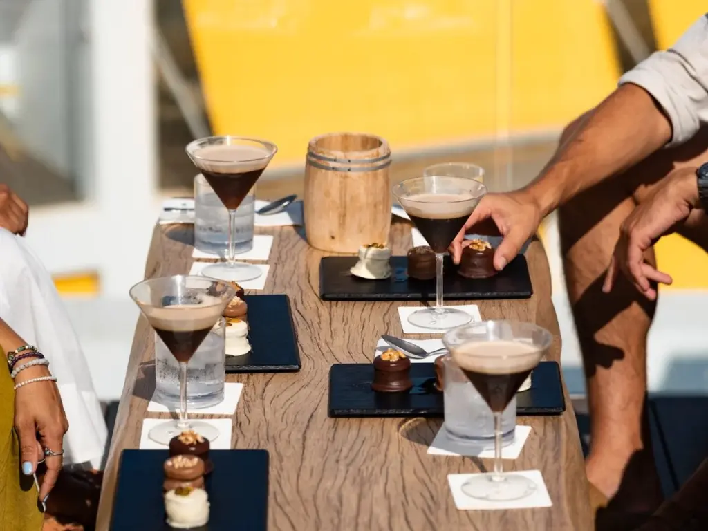 Dessert at Glow Rooftop as part of the food tour is the best gift to give in Ibiza